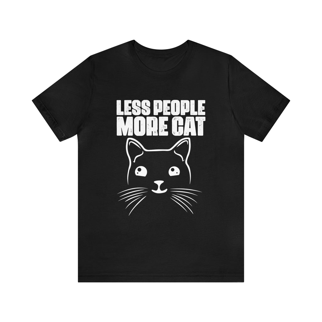 Less People More Cats Unisex Cotton Tee